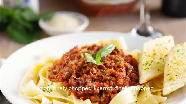 Video thumbnail for Bolognese sauce recipe