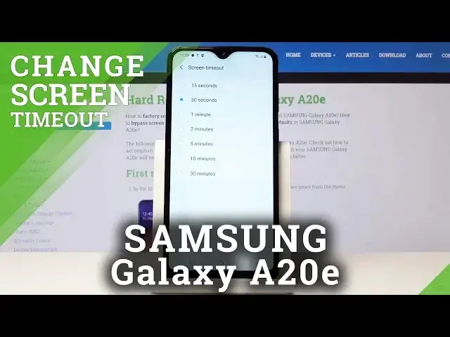 'Video thumbnail for How to Change Screen Timeout in SAMSUNG Galaxy A20e - Screen Timeout Settings'