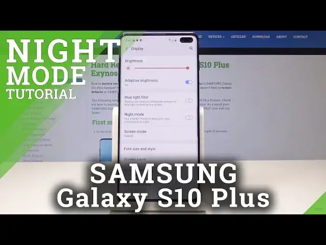 'Video thumbnail for How to Enable Night Mode in Samsung Galaxy S10 Plus - Eye Comfort Mode | Hardreset.Info'