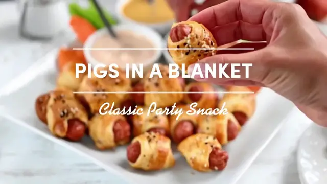 'Video thumbnail for Pigs in a Blanket – Easy, Golden, and Crowd-Pleasing Party Bites'