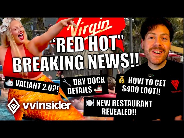 Video thumbnail for BIG Virgin Voyages NEWS: New Valiant Lady Restaurant, Red Hot Voyages