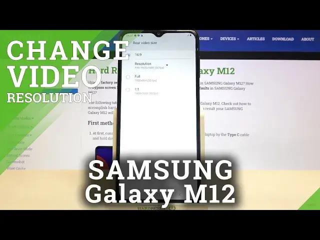 'Video thumbnail for How to Change Video Resolution on SAMSUNG Galaxy M12 – Open Video Settings'