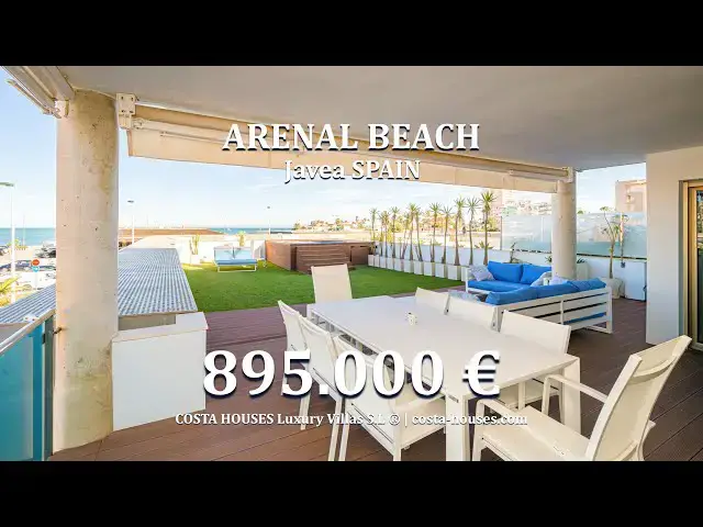 Video thumbnail for ❶ EXCLUSIVO APARTAMENTO EN PRIMERA LINEA EN PLAYA ARENAL, JAVEA COSTA BLANCA Alicante Valencia