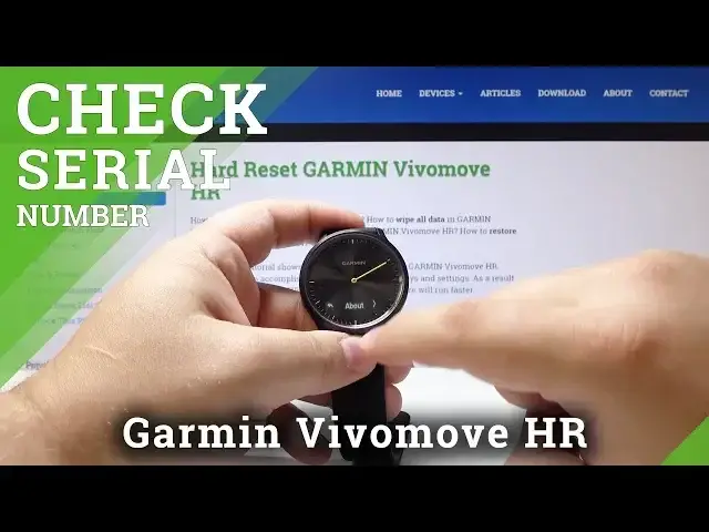 'Video thumbnail for How to Locate Serial Number in GARMIN Vivomove HR - Check SN in Smartwatch'