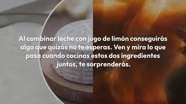 Video thumbnail for Combina la leche y el jugo de limón, lo que pasa después es increíble.