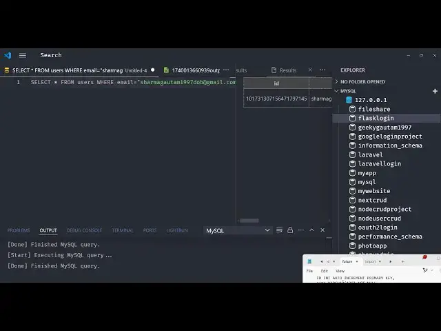 Video thumbnail for How to Setup MySQL Server in VS Code & Automate Commands to Run SQL Queries to Display Data in IDE