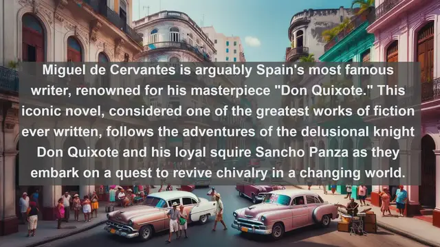 Video thumbnail for Exploring Literary Brilliance: Top 10 Famous Writers from Spain