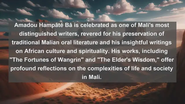 Video thumbnail for Exploring Literary Legacies: Top 10 Famous Writers in Mali