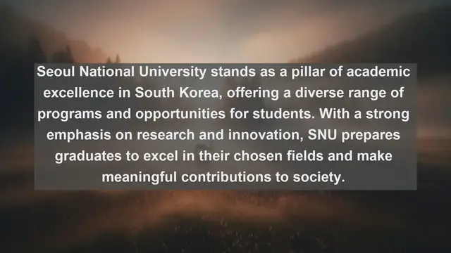 Video thumbnail for Unveiling Academic Excellence: Top 10 Universities in South Korea