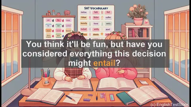 Video thumbnail for 5000 Must Know SAT Vocabulary - SAT Vocabulary: Understanding the Word 'Entail'