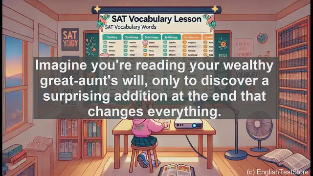 Video thumbnail for 5000 Must Know SAT Vocabulary - What is a Codicil? Understanding This Important Legal Term