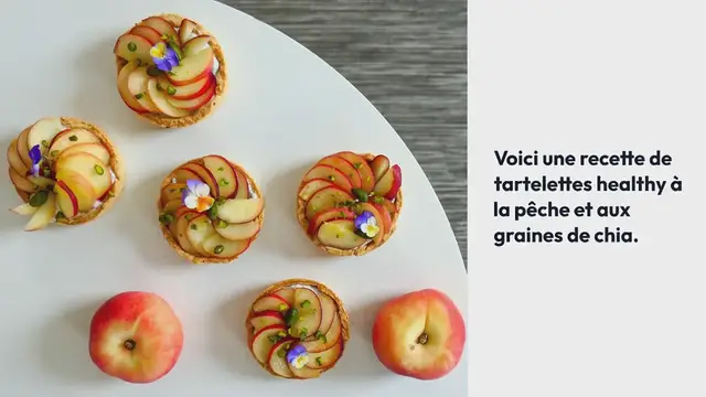 Video thumbnail for Tartelettes légères à la pêche et graines de chia (vegan)