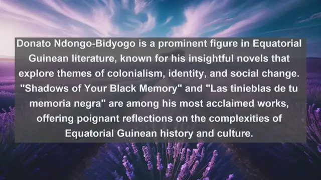 Video thumbnail for Discovering Literary Treasures: Top 10 Renowned Writers from Equatorial Guinea