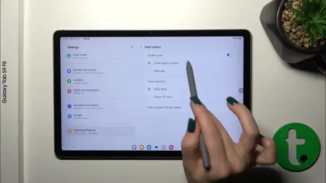 Video thumbnail for How to Activate Quick Launch on SAMSUNG Galaxy Tab S9 FE - Use Double Tap Power Key or Volume Key
