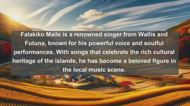 Video thumbnail for Harmonic Highlights: Top 10 Famous Singers in Wallis and Futuna