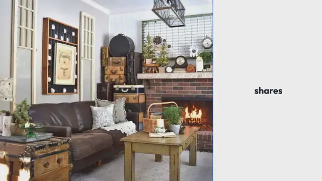 Video thumbnail for Cozy Winter Living Room with Vintage Decor Style