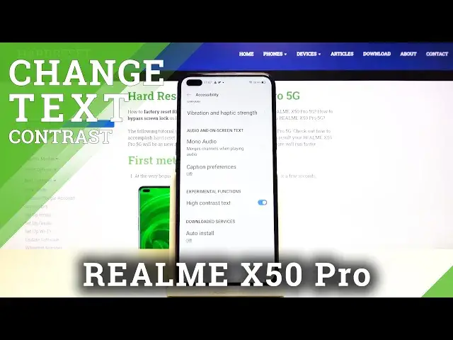 'Video thumbnail for How to Enable High Contrast Text in Realme X50 Pro – Access Visibility Entrenchment Options'