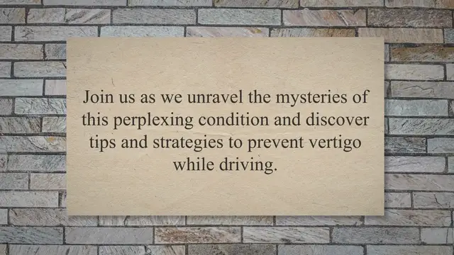'Video thumbnail for Driving Dizziness: Unraveling the Vertigo Mystery and How it Relates to Long-Distance Travel'