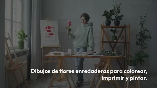 Video thumbnail for Flores enredaderas para colorear