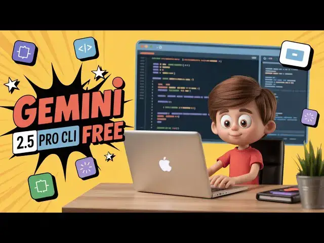 'Video thumbnail for Google Officially Made Gemini 2.5 Pro CLI FREE Unlimited Access it IS INSANE to Code Apps in VSCode'