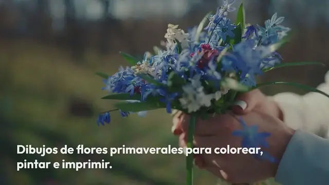 Video thumbnail for Flores primaverales para colorear