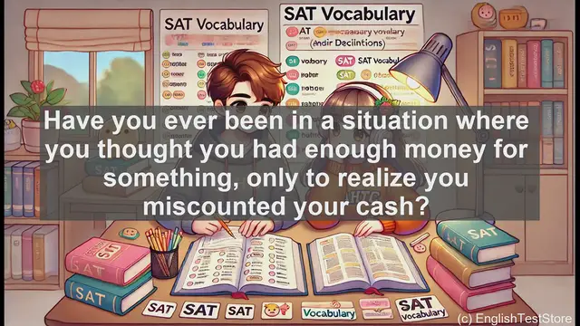 Video thumbnail for 5000 Must Know SAT Vocabulary - SAT Vocabulary: Understanding 'Miscount'