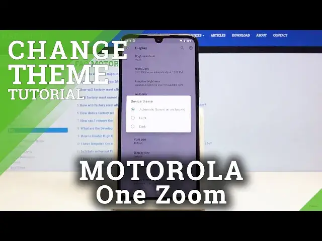 'Video thumbnail for How to Change Devices' Theme in Motorola One Zoom - Refresh Android Display'