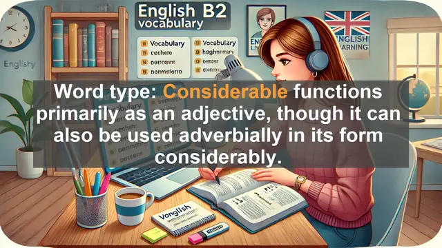 Video thumbnail for 1500 Must Know CEFR B2 Vocabulary - Mastering 'Considerable': Advanced English Vocabulary for B2 Level