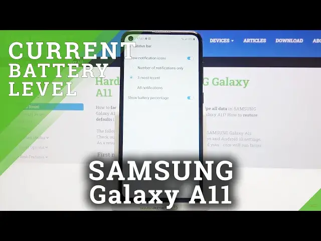 'Video thumbnail for How to Enable Battery Percentage in Samsung Galaxy A11?'
