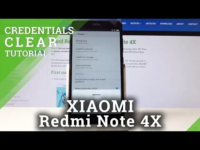 'Video thumbnail for How to Clear Credentials in XIAOMI Redmi Note 4X - Remove Certificates'