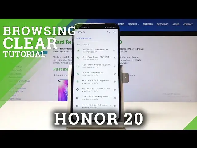 'Video thumbnail for How to Clear Browsing Data in Honor 20 - Delete History & Cookies'