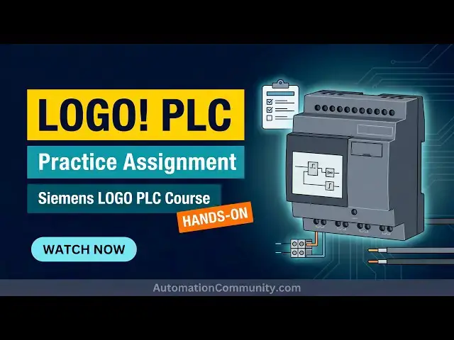 Video thumbnail for Siemens LOGO PLC Course: Practice Assignment