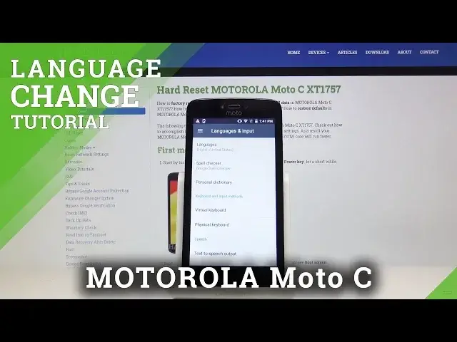 'Video thumbnail for How to Change Language in MOTOROLA Moto C XT1757 - Language Settings'