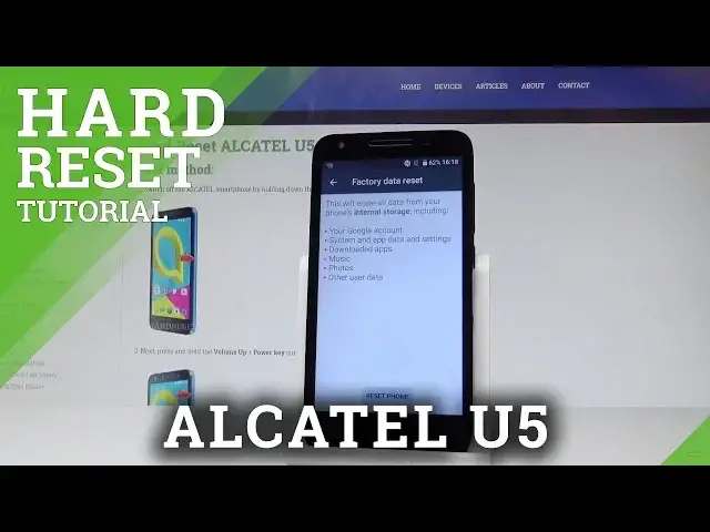 'Video thumbnail for How to Factory Reset ALCATEL U5 - Wipe Data |HardReset.info'