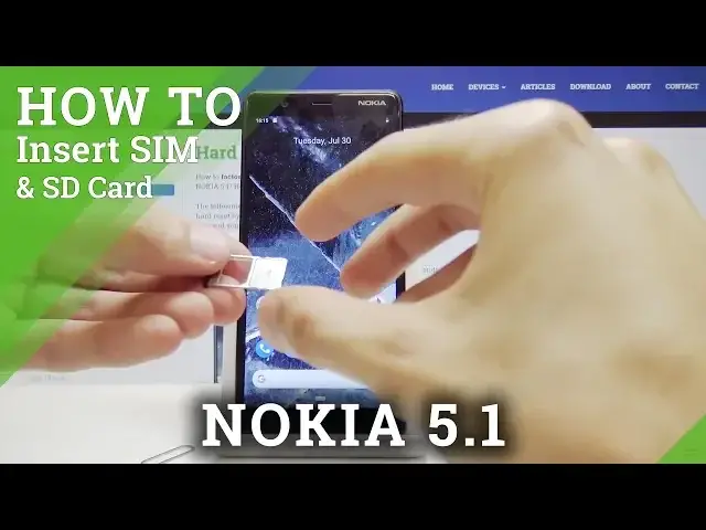 'Video thumbnail for How to Insert Nano SIM Card to NOKIA 5.1 - Insert Micro SD Card'