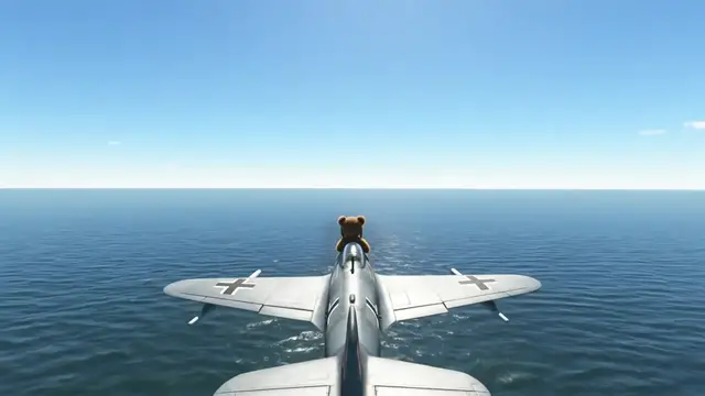 'Video thumbnail for Teddy Bear flies Jet over English Channel'