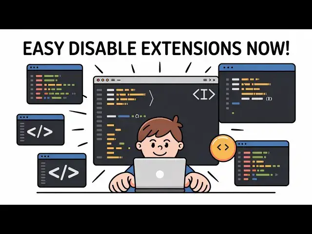 Video thumbnail for How to Disable & Enable All Installed Extensions in VSCode IDE With One Command or Click