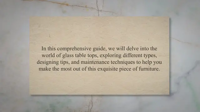 Video thumbnail for Base for glass table top