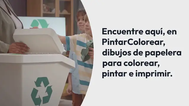 Video thumbnail for Dibujos de papelera para colorear