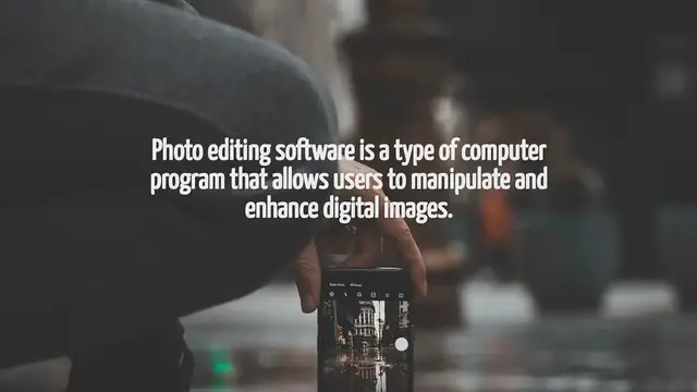 Video thumbnail for What Is Photo Editing Software