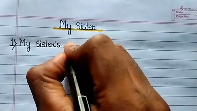 Video thumbnail for 10 Lines Essay on My Sister in English ⬆︎