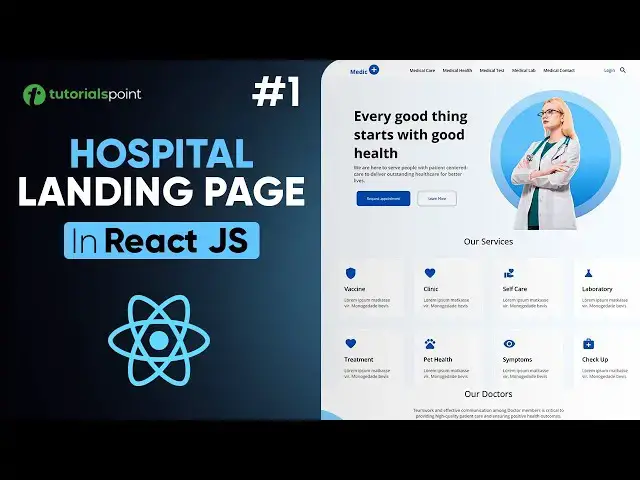 'Video thumbnail for React Website Tutorial - Hospital Landing Page Part 1'