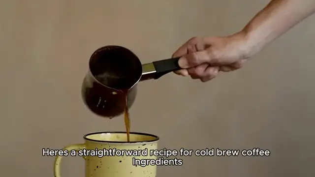 Video thumbnail for cold brew coffee recipe