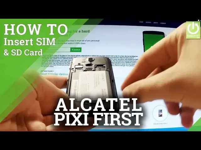 'Video thumbnail for How to Insert SIM & SD in ALCATEL One Touch Pixi First  - Set Up SIM Card'