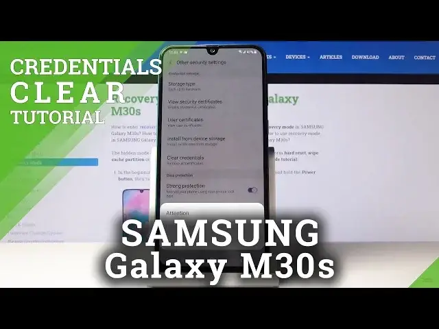 'Video thumbnail for How to Clear Credentials in SAMSUNG Galaxy M30s – Delete Licenses'