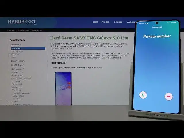 'Video thumbnail for Incoming Call on SAMSUNG Galaxy S10 Lite – Answer / Mute / Hang Call'