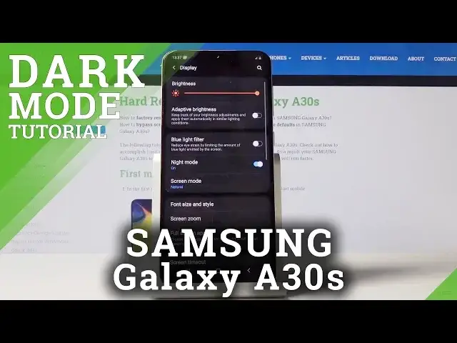 'Video thumbnail for How to Enable Night Mode in SAMSUNG Galaxy A30s – Customize Display'