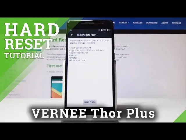 Video thumbnail for HARD RESET VERNEE Thor Plus - Delete All Settings & Content
