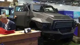 'Video thumbnail for Streit Group unveils Gepard ASV 4x4 Armoured Security Vehicle DSEI 2017 defense exhibition London UK'