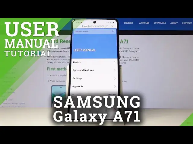 Video thumbnail for How to locate User Manual in Samsung Galaxy A71 – Find Android instruction